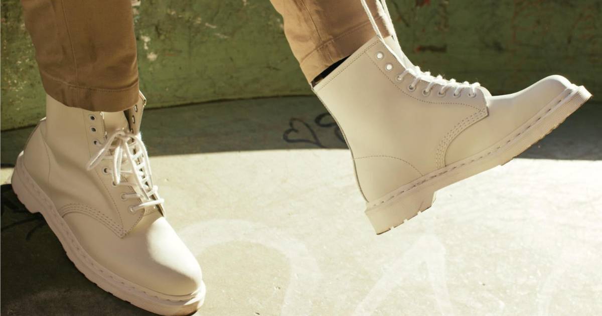 doc martens beige boots