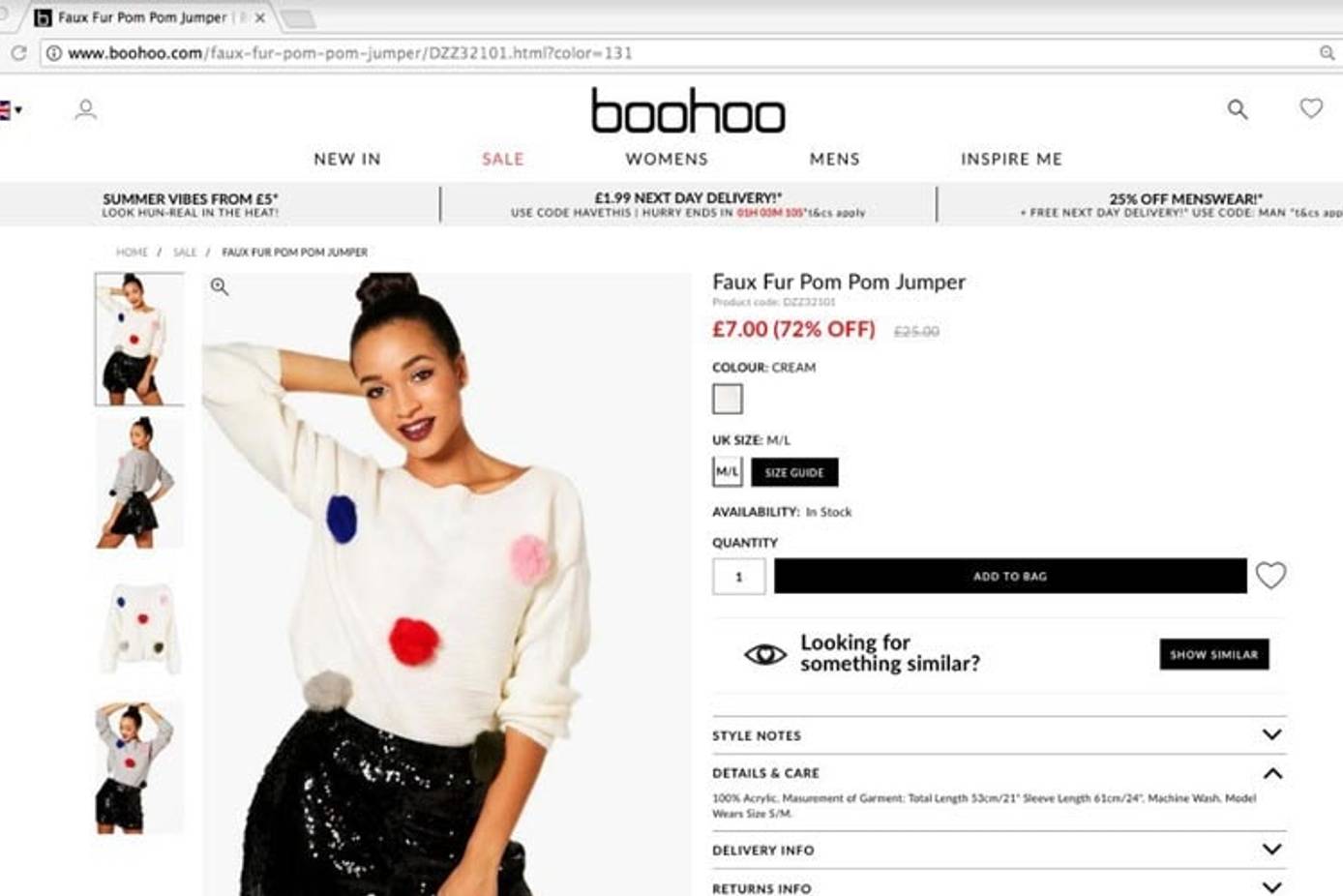 boohoo uk website