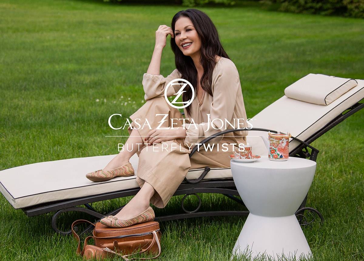 Catherine Zeta Jones Launches Footwear Collection With Butterfly Twists
