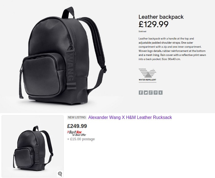 alexander wang h&m backpack