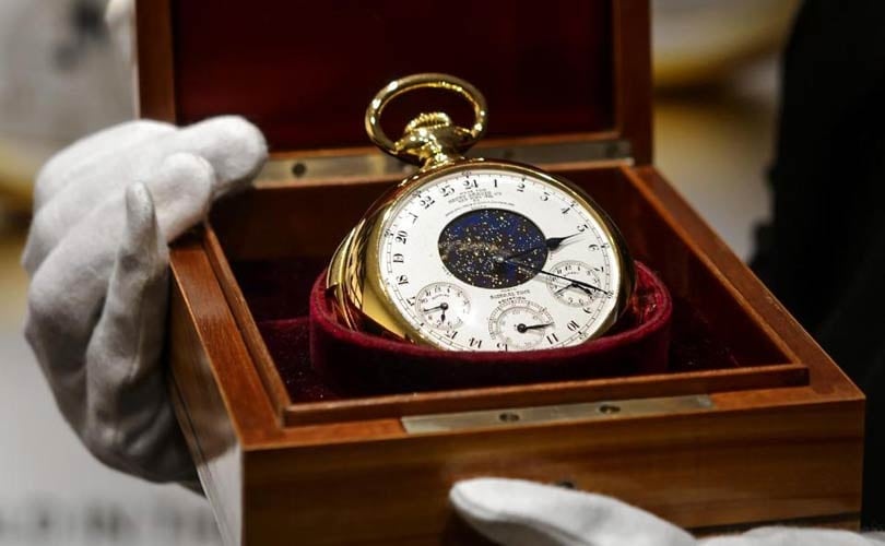 Watch fetches record 13.3 million pounds at Swiss auction