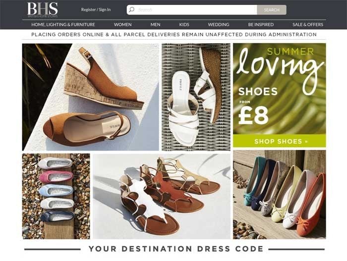 bhs shoes online
