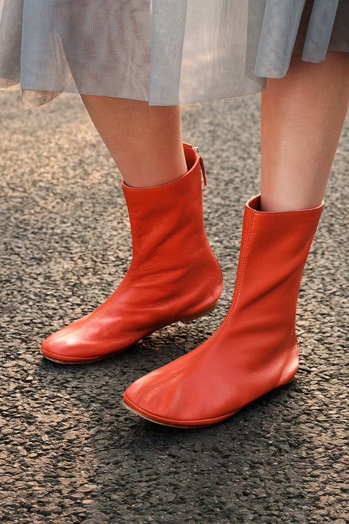 topshop orange boots