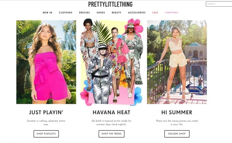 clothing websites like pretty little thing